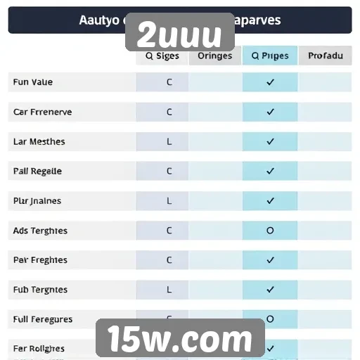 Comparativo entre 2uuu e outros sites de jogos